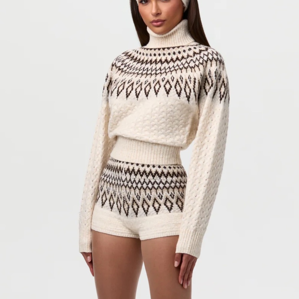 Knit Fair Isle Hot Pants